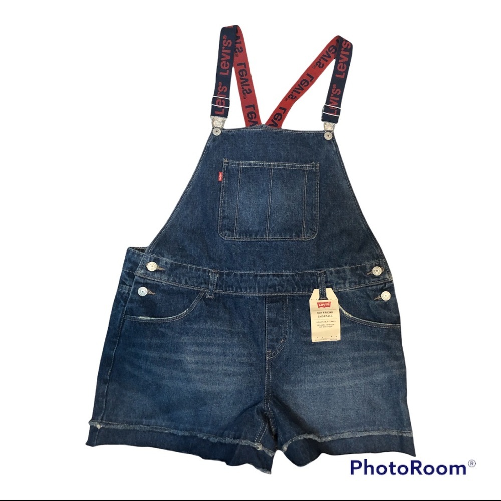 Levi’s Boyfriend Logo strap Shortall - size 18 1/2 -Girls NWT